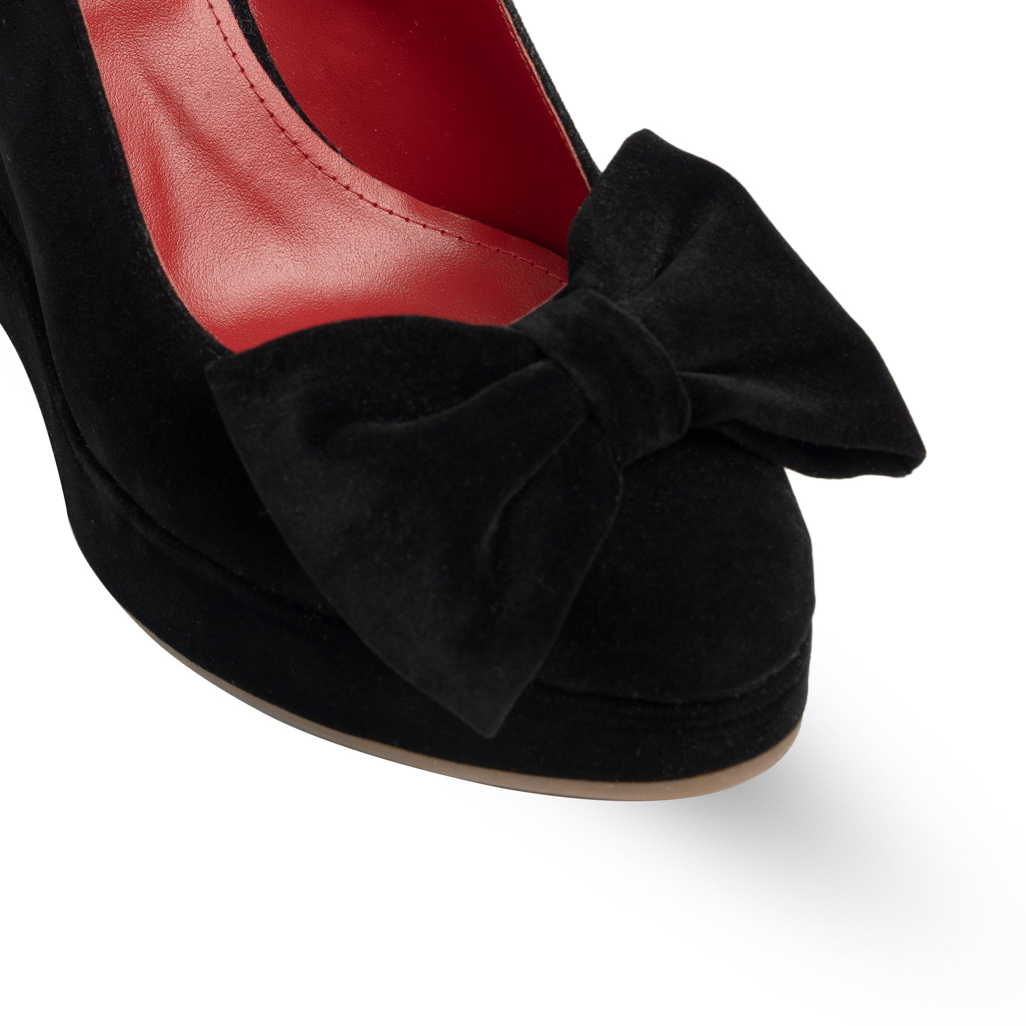 Toscana Black Velvet Wedges