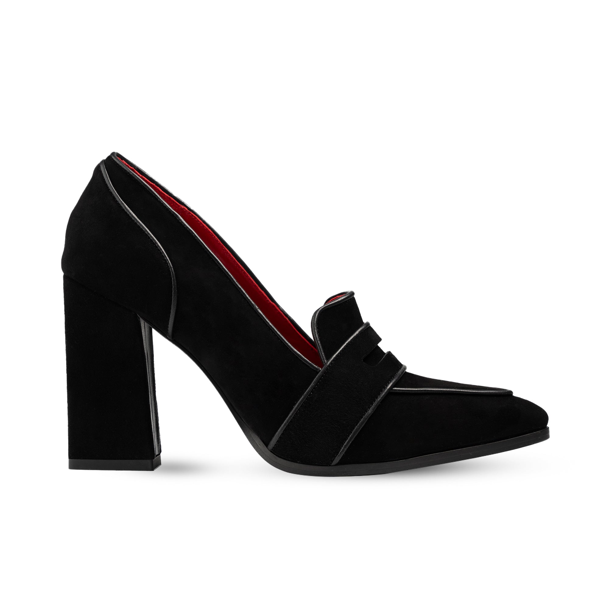 Annabel Black Suede Loafers