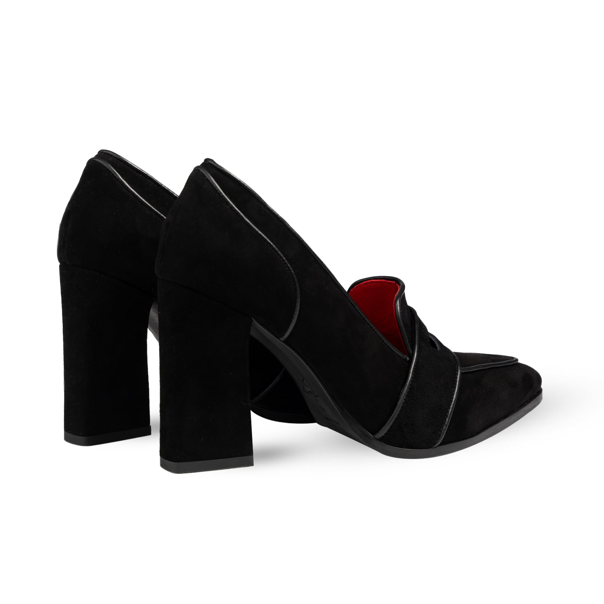 Annabel Black Suede Loafers