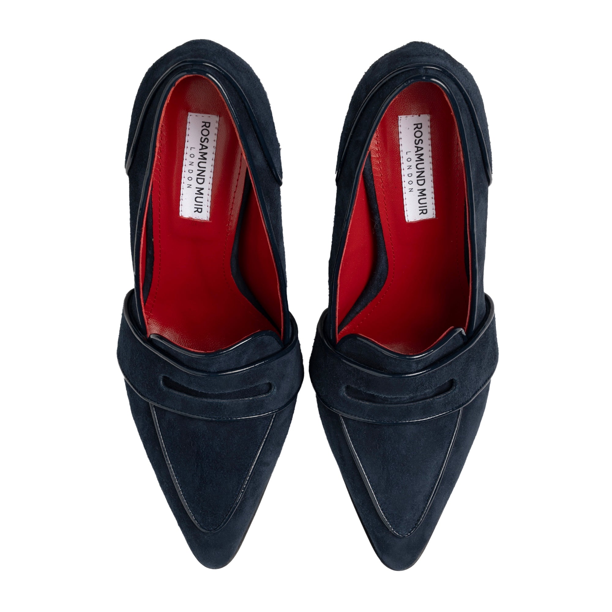Annabel Navy Blue Suede Loafers