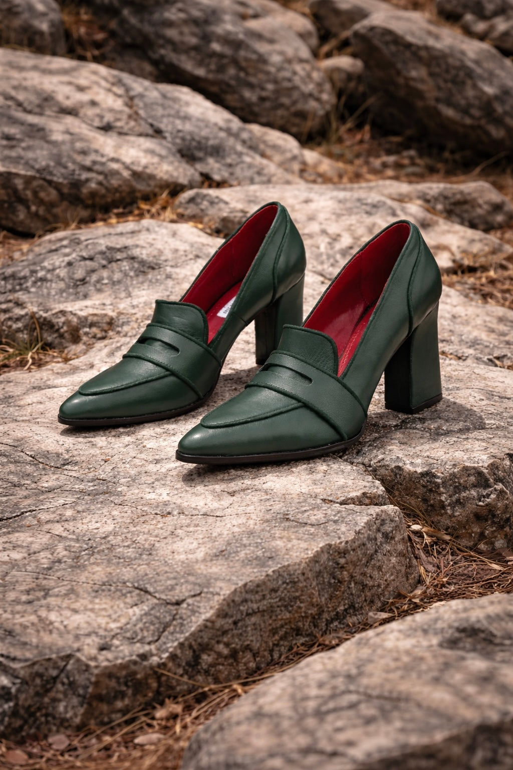Annabel Dark Green Loafers