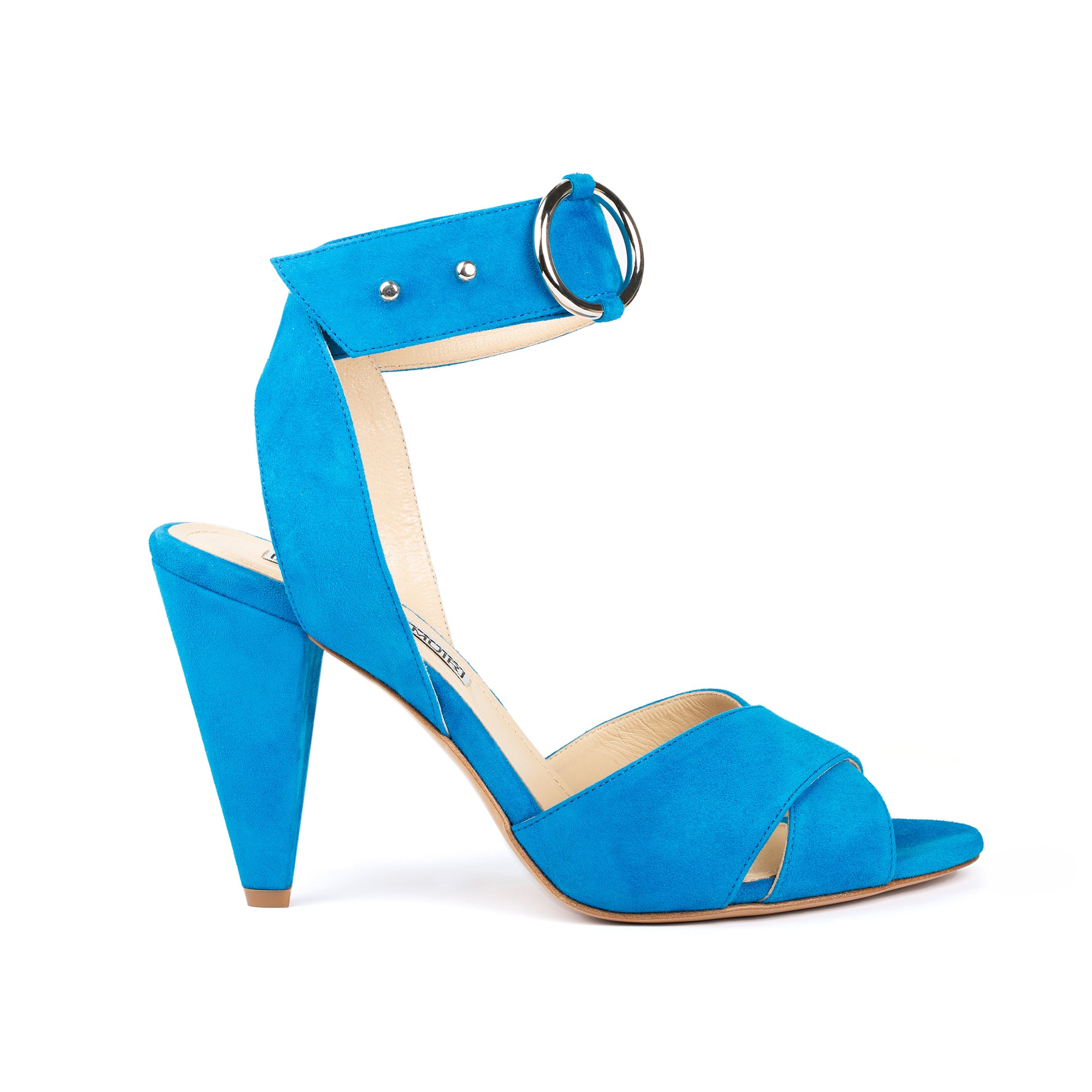 Montana Cerulean Blue Suede Heels