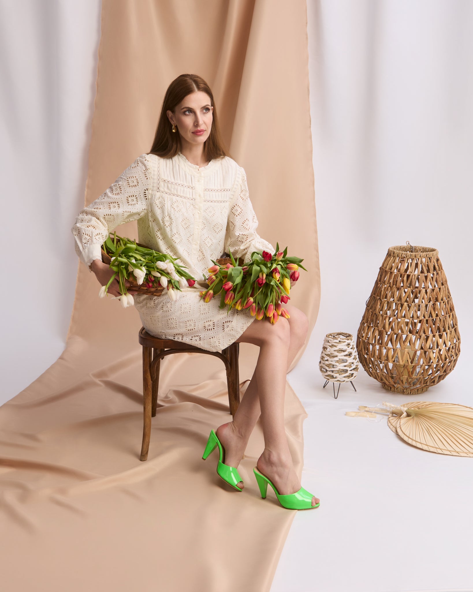 Montavia Lime Green Patent Mules