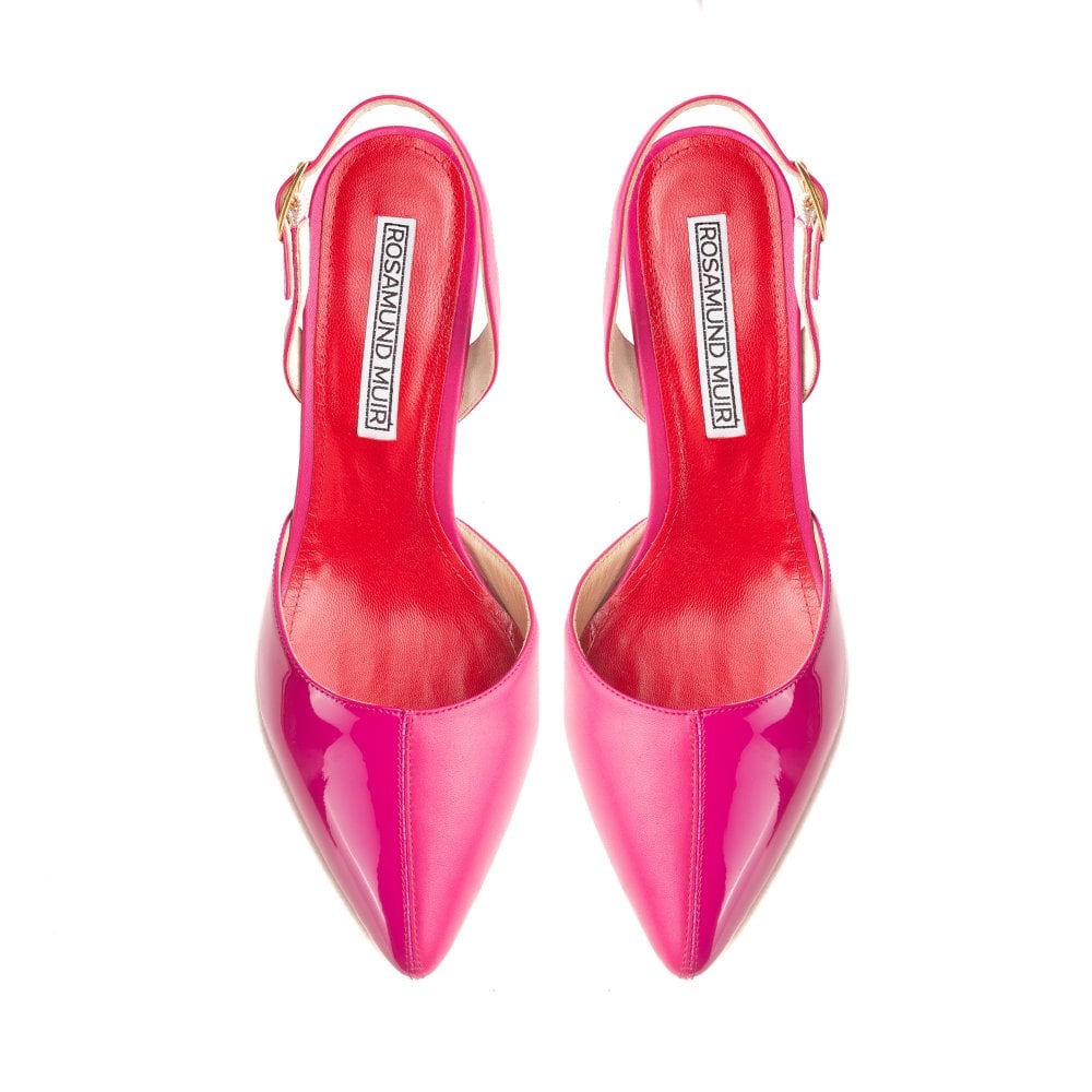 Augusta Fuchsia Pink slingback pumps