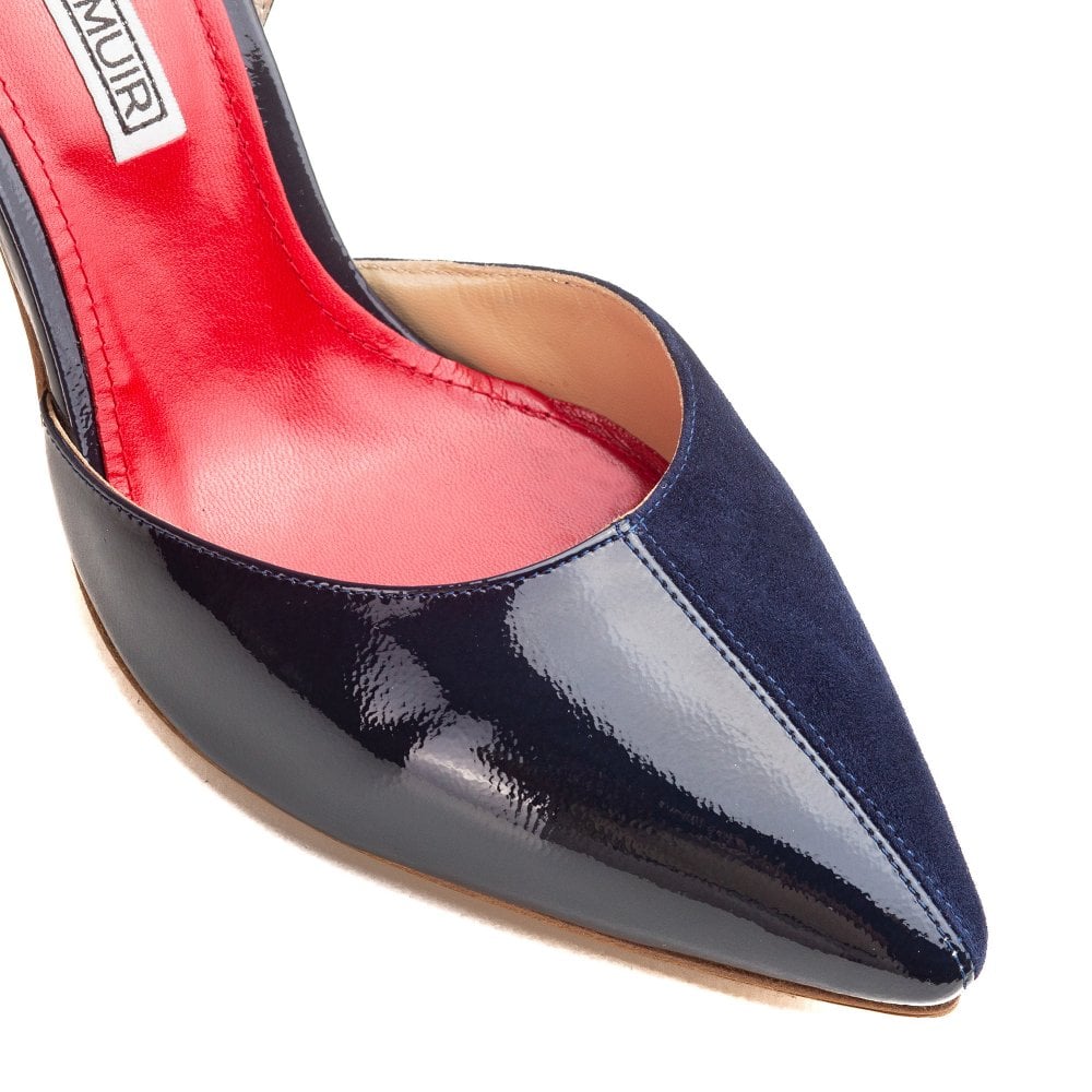 Augusta Navy Blue slingback pumps