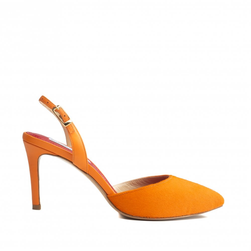 Augusta Orange slingback pumps