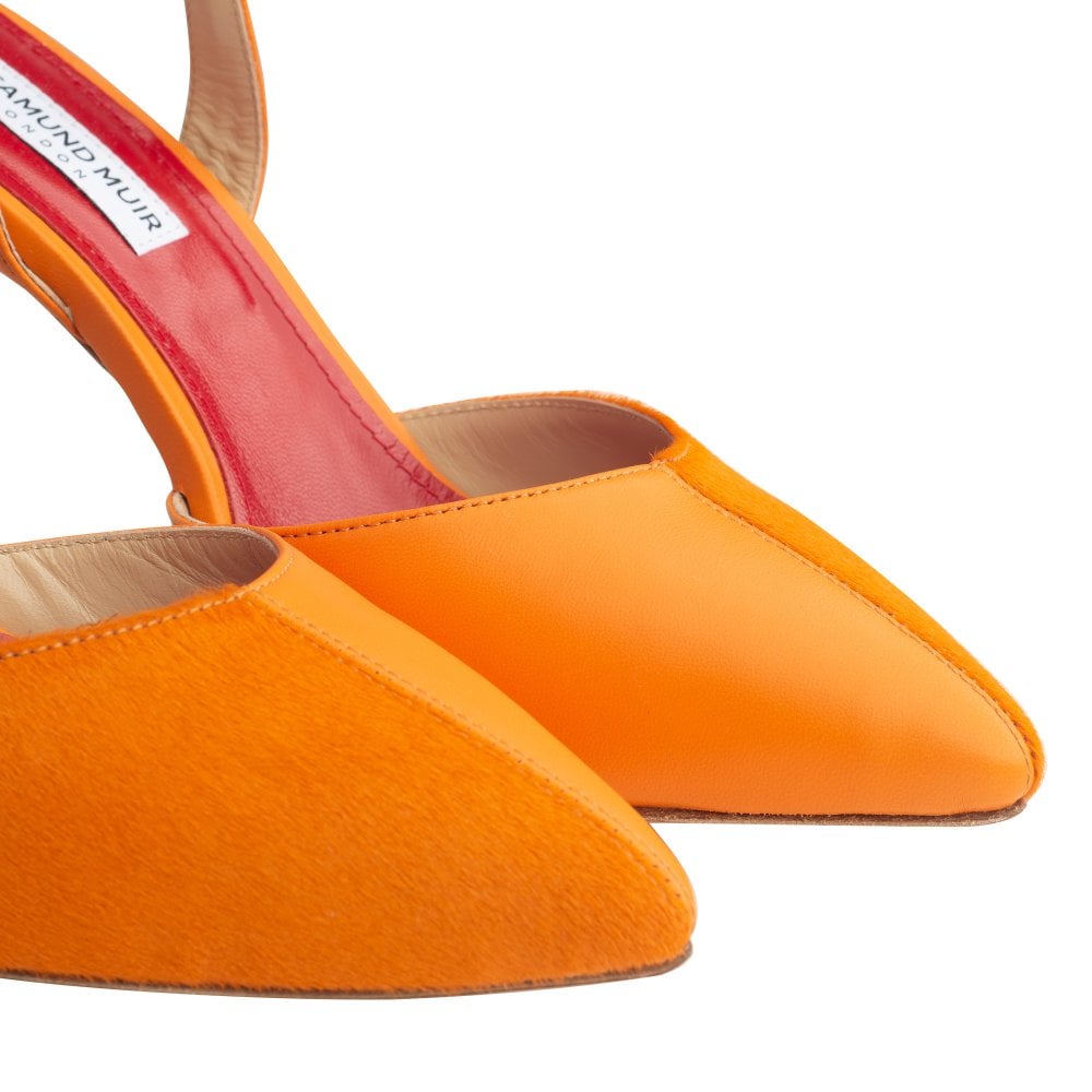 Augusta Orange slingback pumps