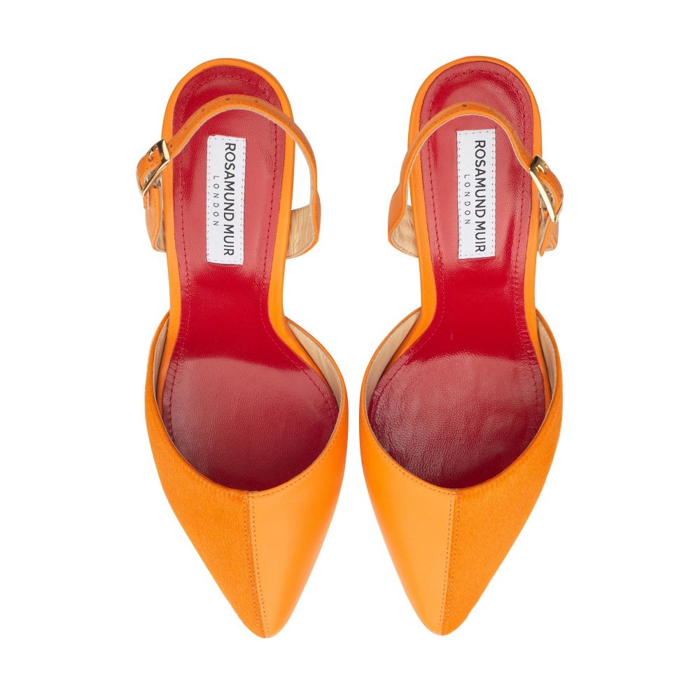 Augusta Orange slingback pumps