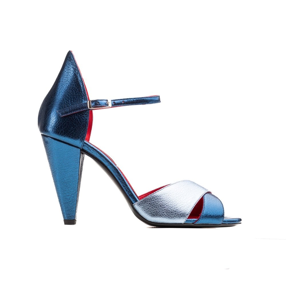 Aurora Metallic blues sandals