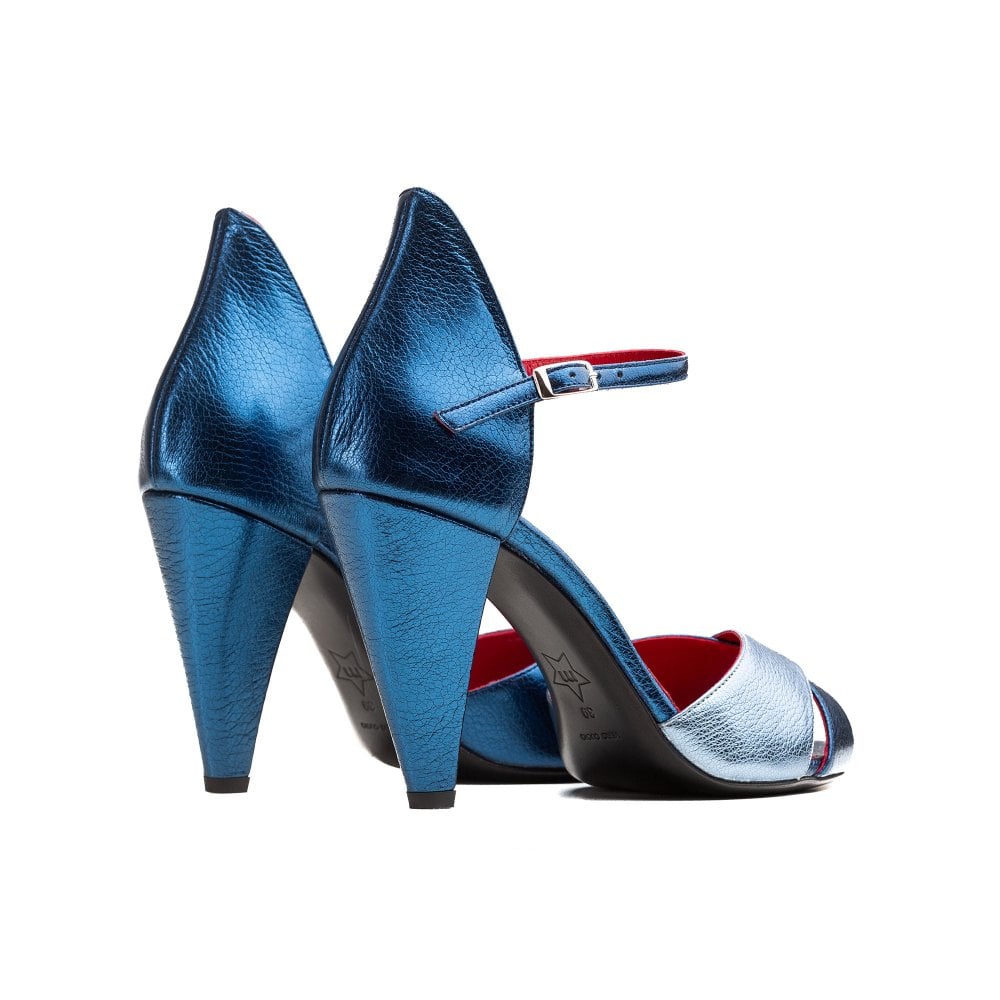 Aurora Metallic blues sandals
