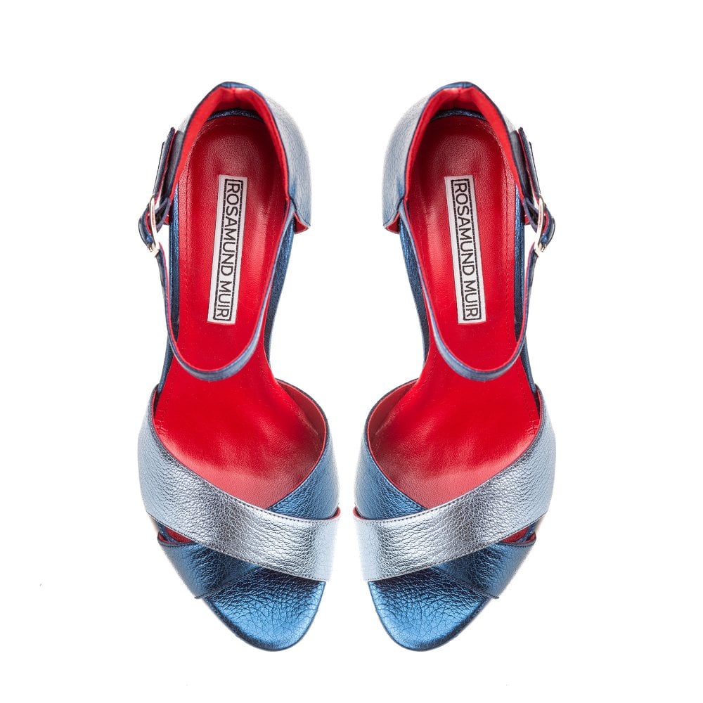 Aurora Metallic blues sandals