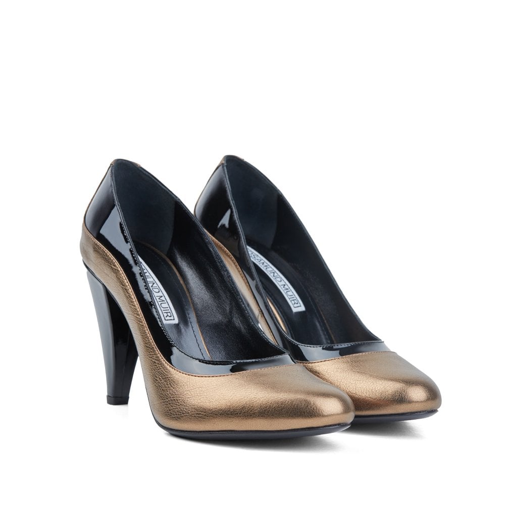 Jemima Black and Dark Gold Courts