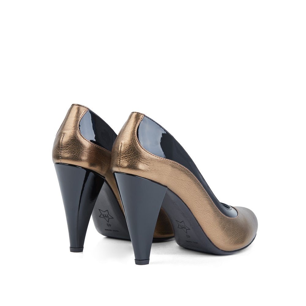 Jemima Black and Dark Gold Courts