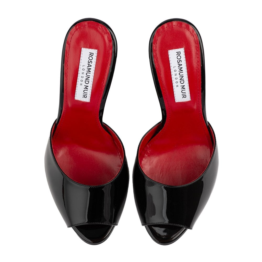 Montavia Black Patent Mules