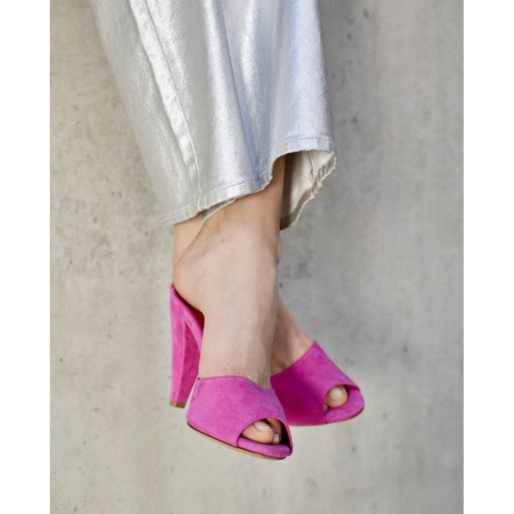 Montavia Hot Pink Mules