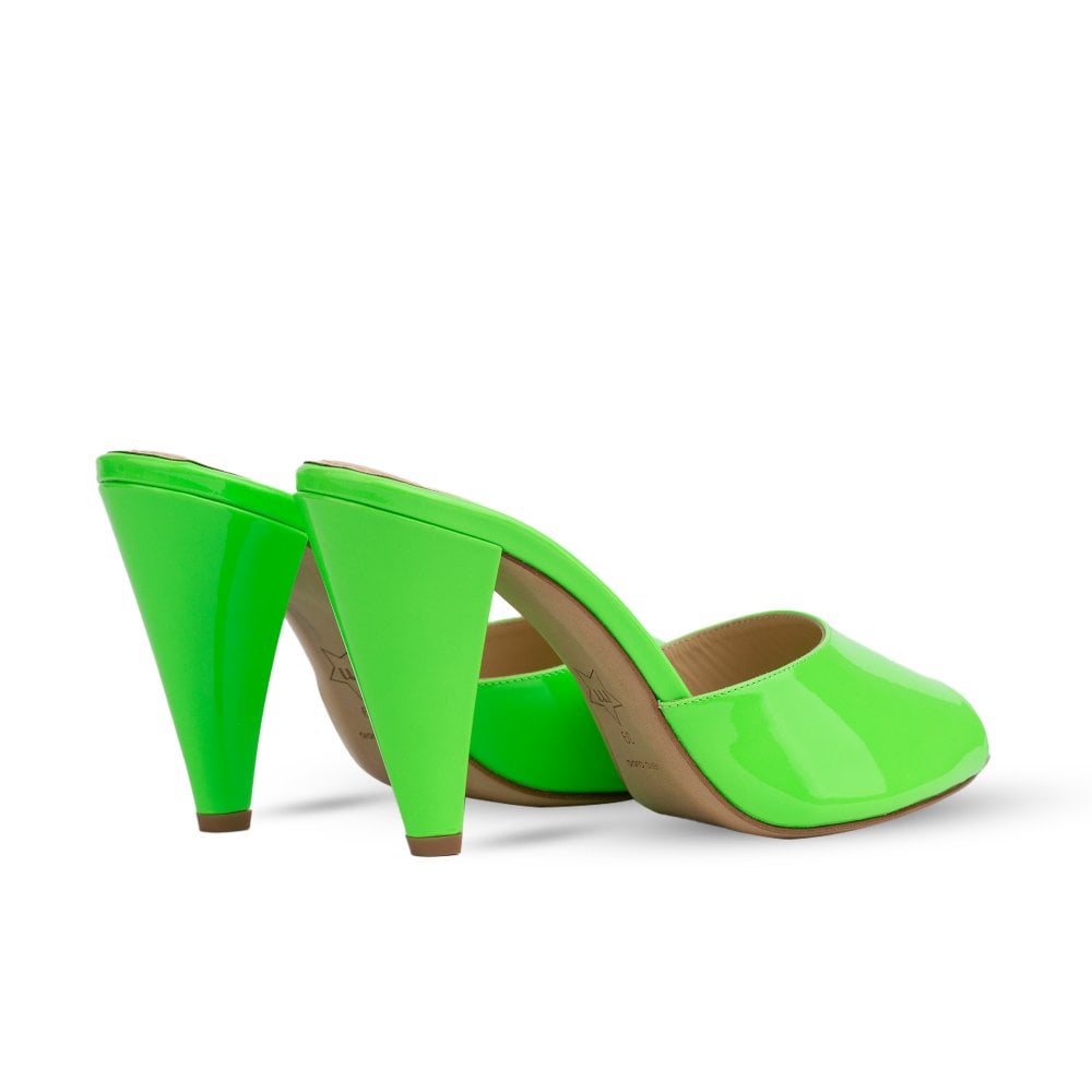 Montavia Lime Green Patent Mules