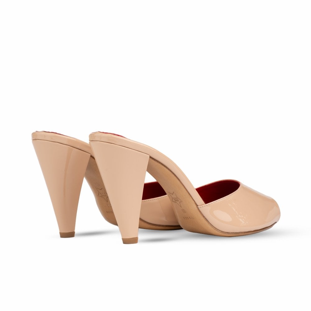 Montavia Nude Patent Mules