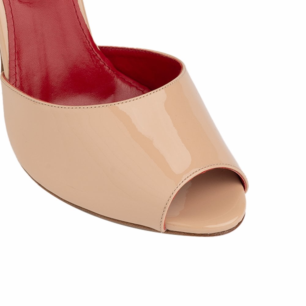 Montavia Nude Patent Mules
