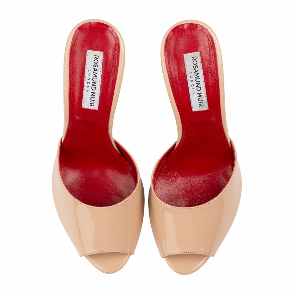 Montavia Nude Patent Mules