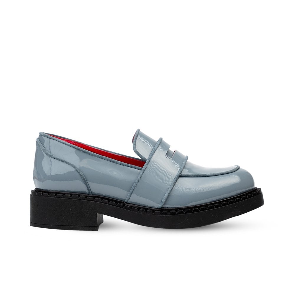 Stratford Grey Patent Loafers