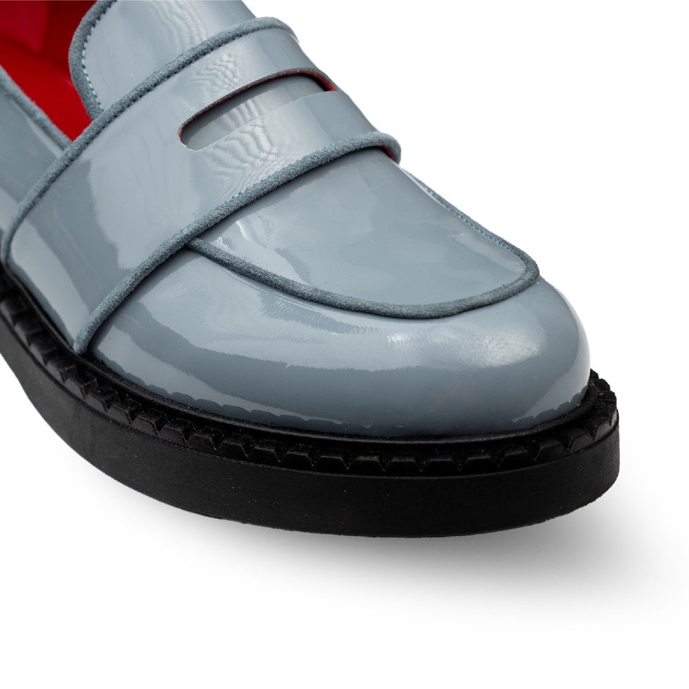 Stratford Grey Patent Loafers