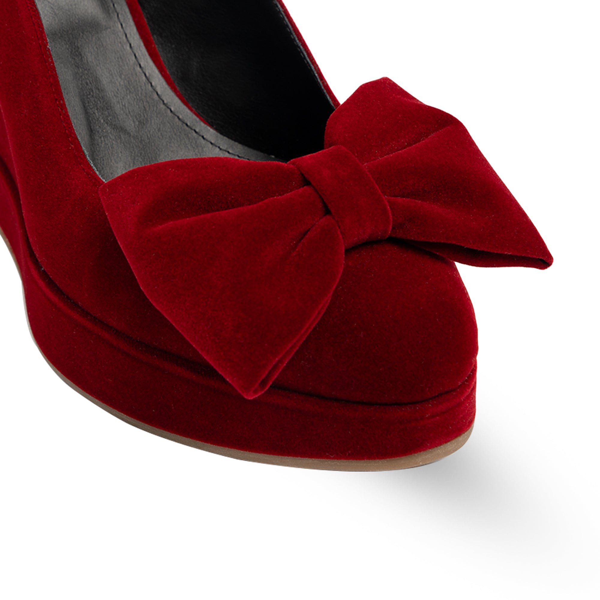 Toscana Red Velvet Wedges