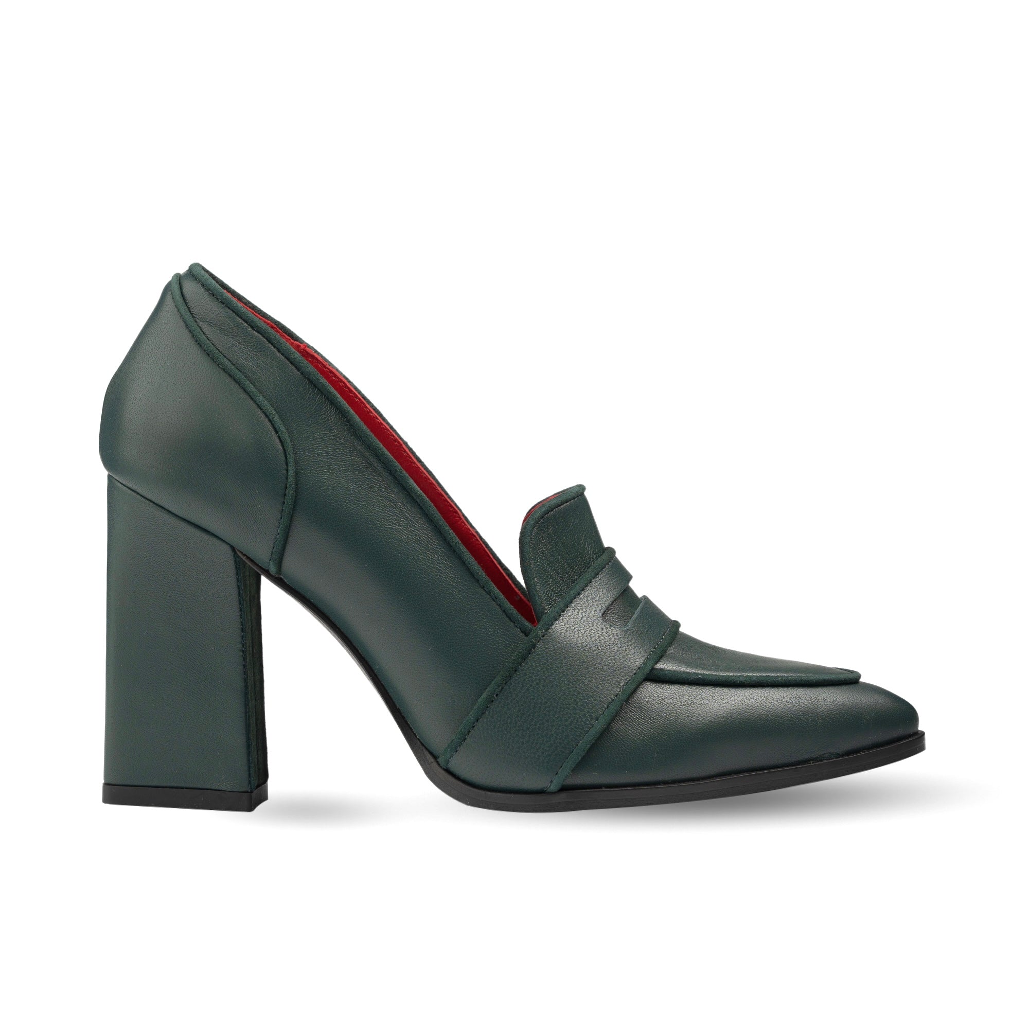 Annabel Dark Green Loafers