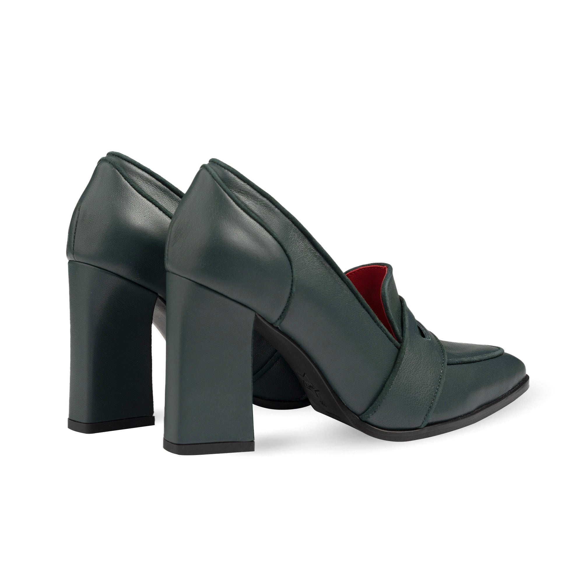 Annabel Dark Green Loafers