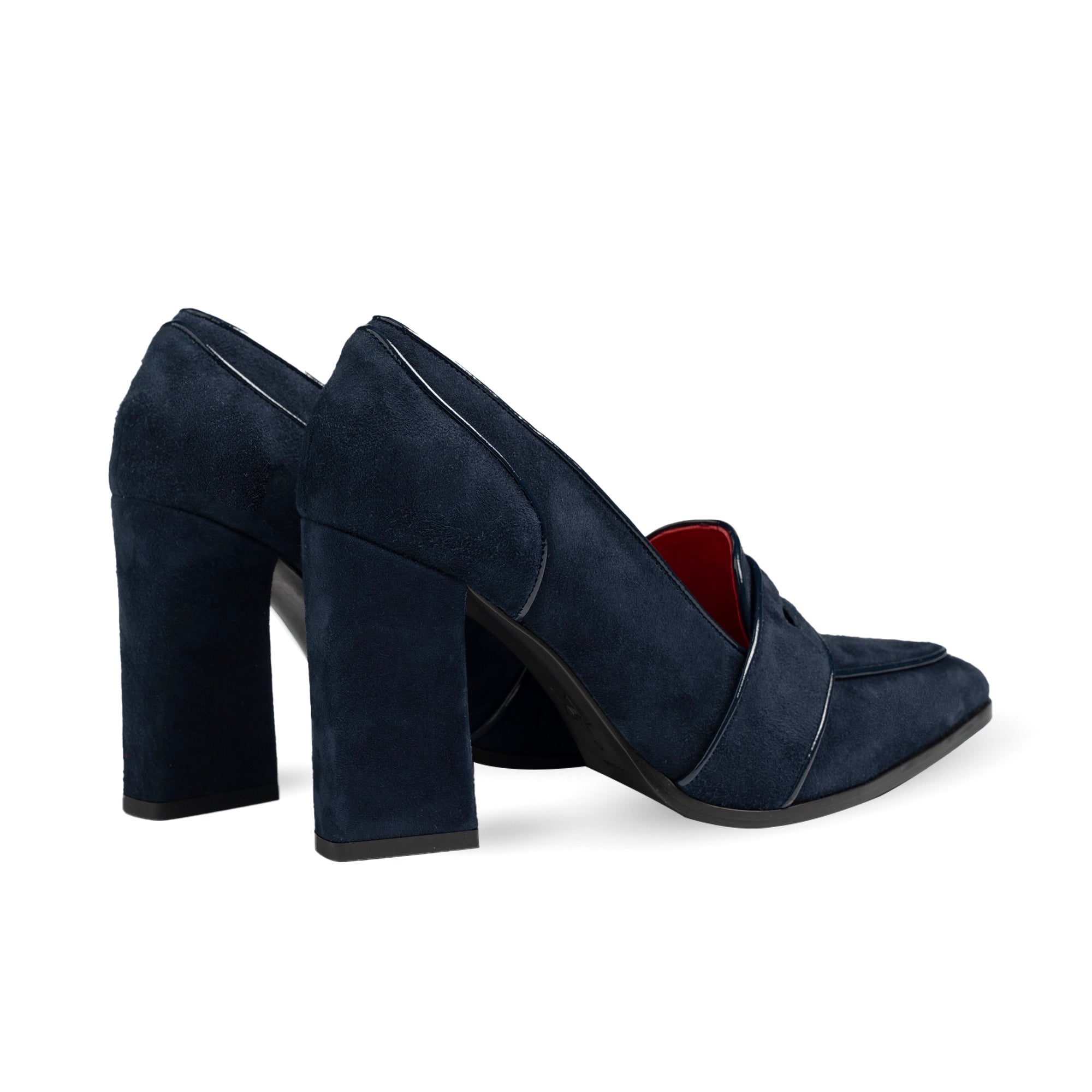 Annabel Navy Blue Suede Loafers