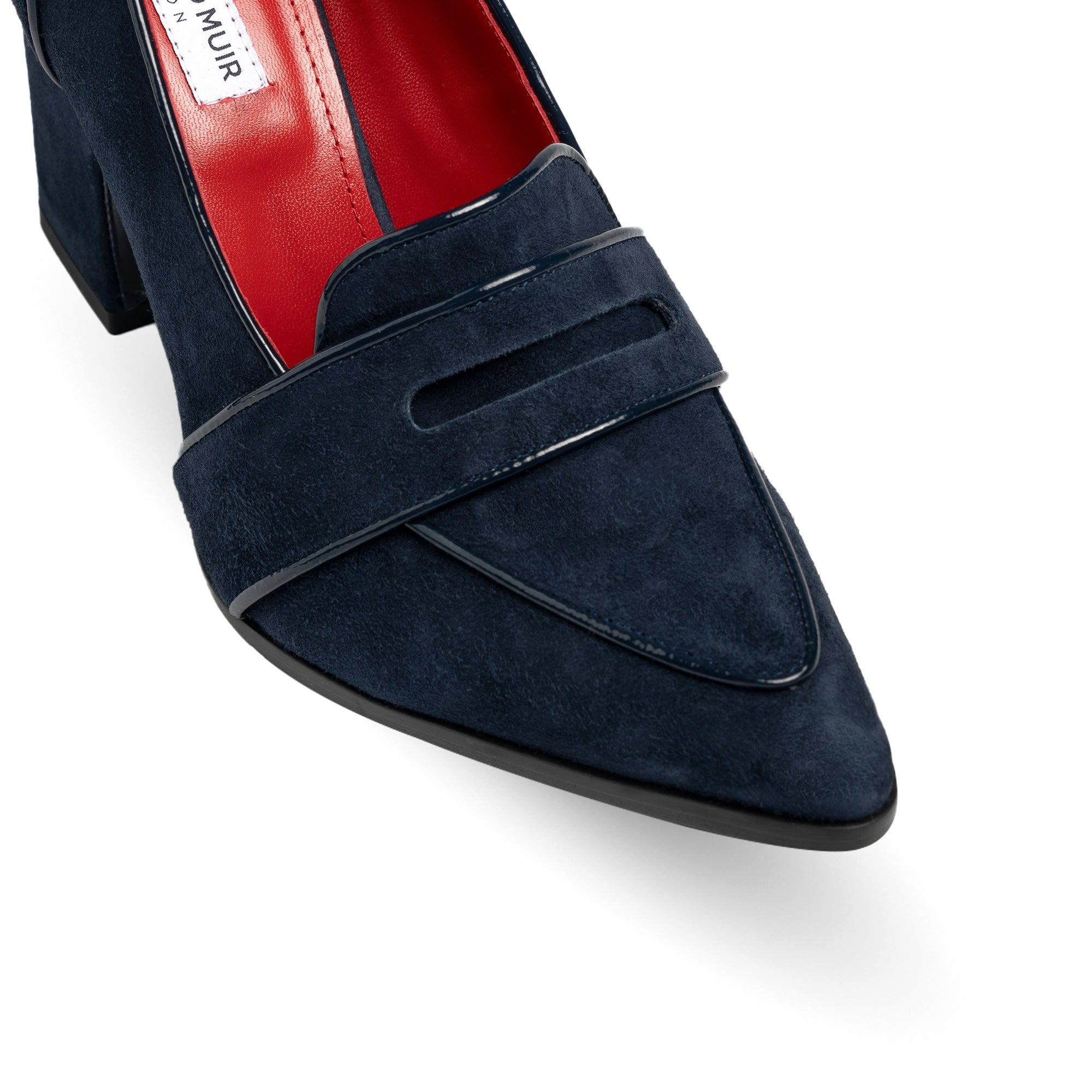 Annabel Navy Blue Suede Loafers