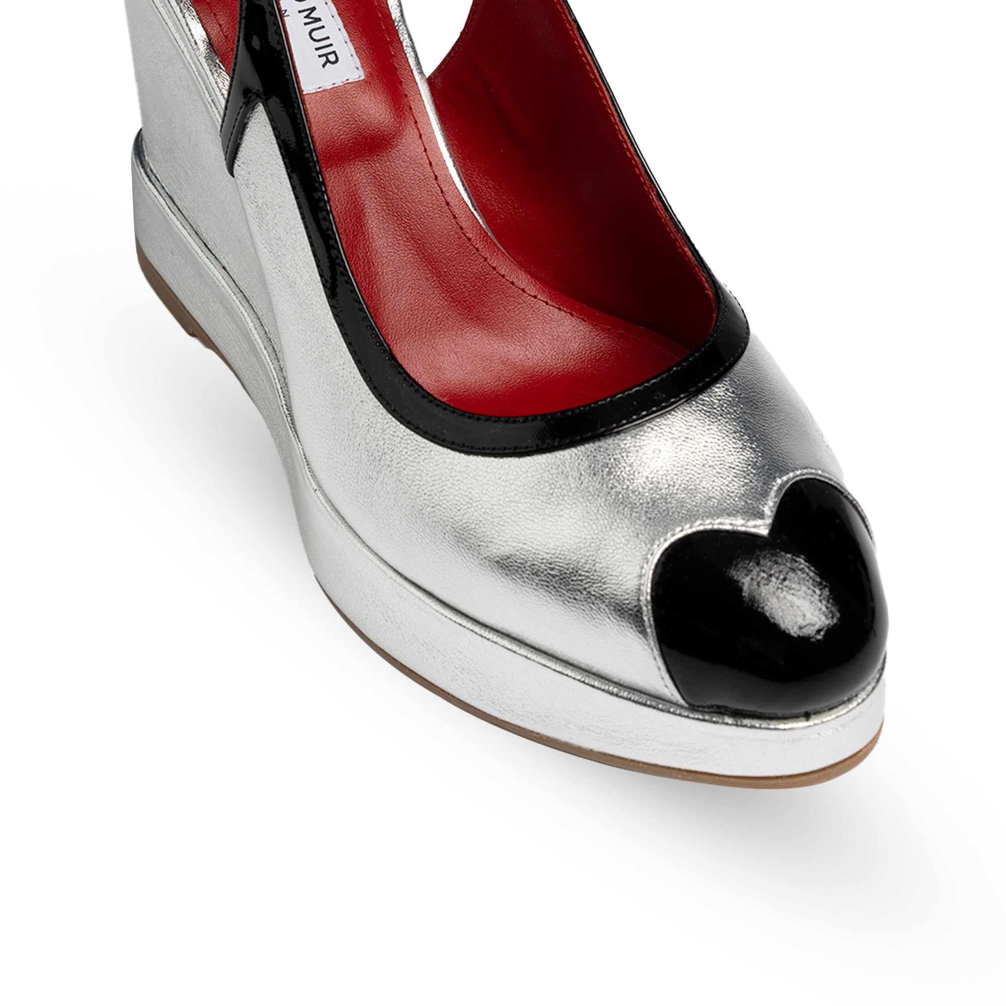 Lavinia Silver & Black Wedges