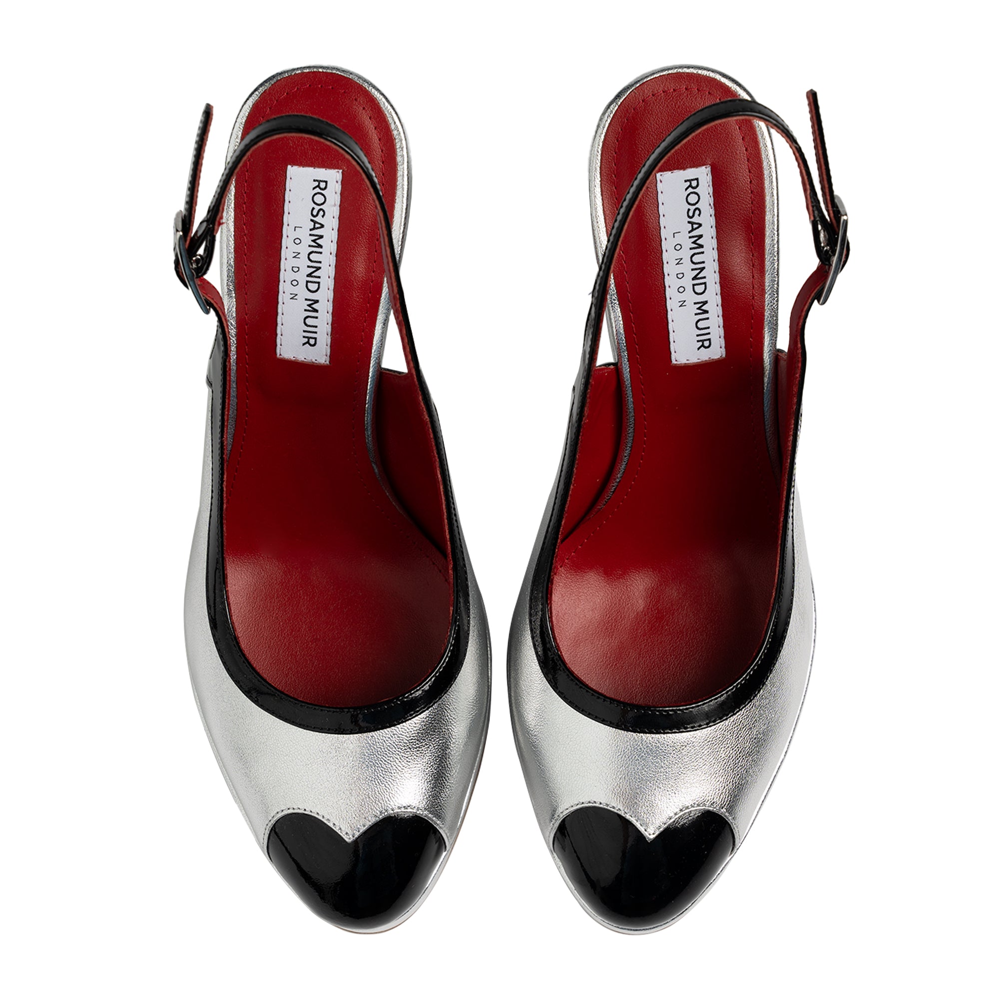 Lavinia Silver & Black Wedges