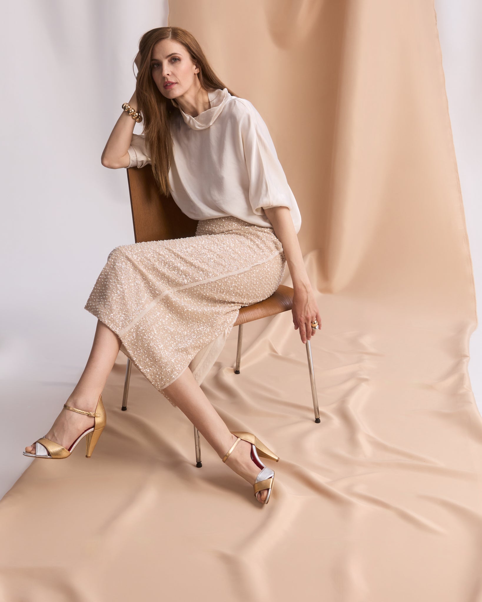 Aurora Gold & Silver Heels