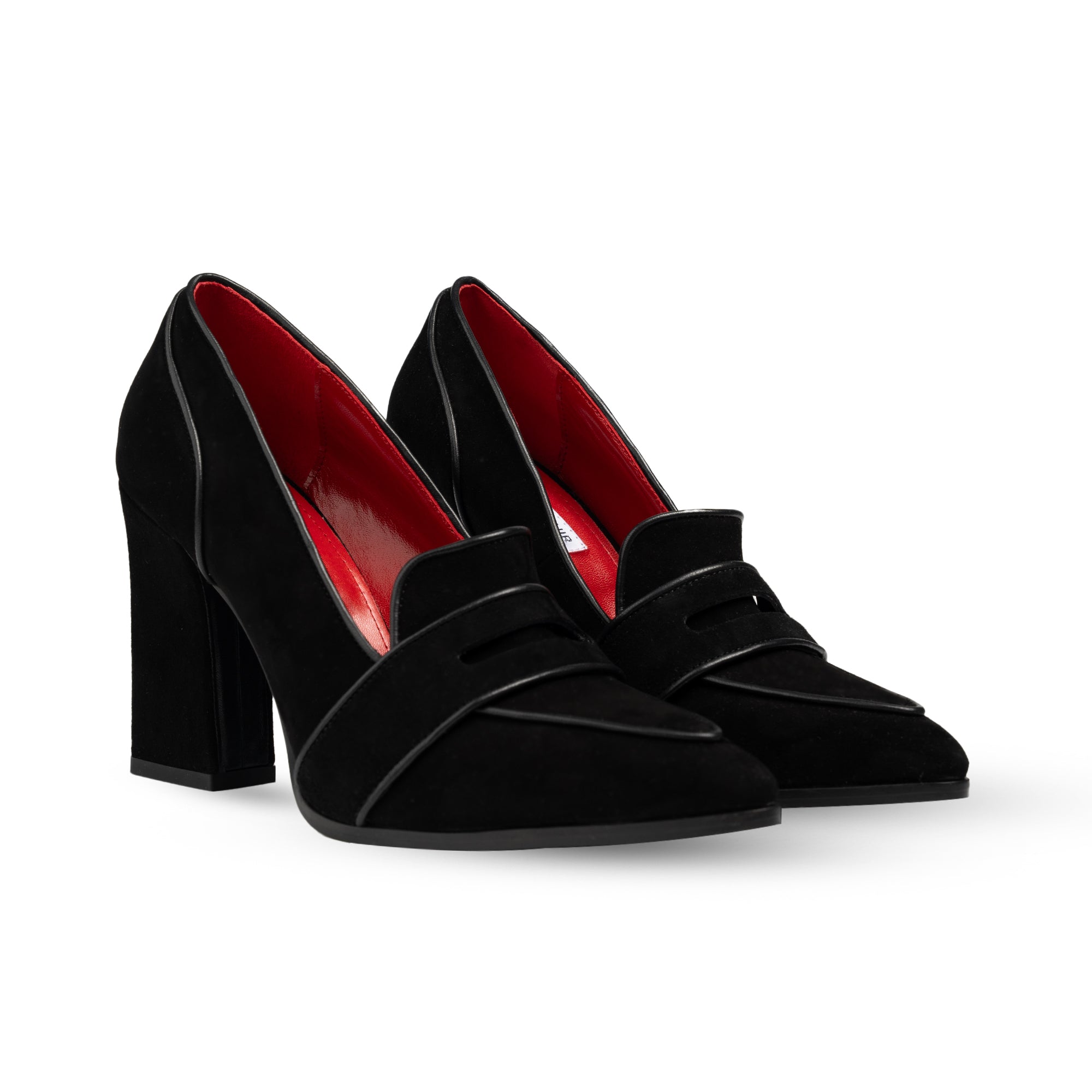 Annabel Black Suede Loafers