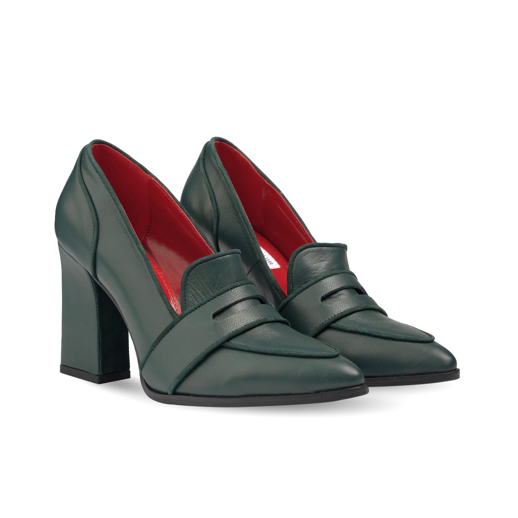 Annabel Dark Green Loafers