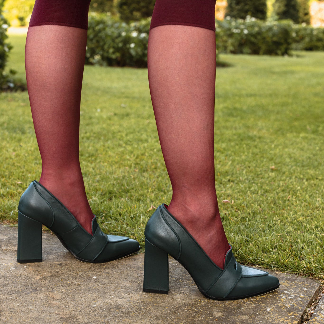 Annabel Dark Green Loafers