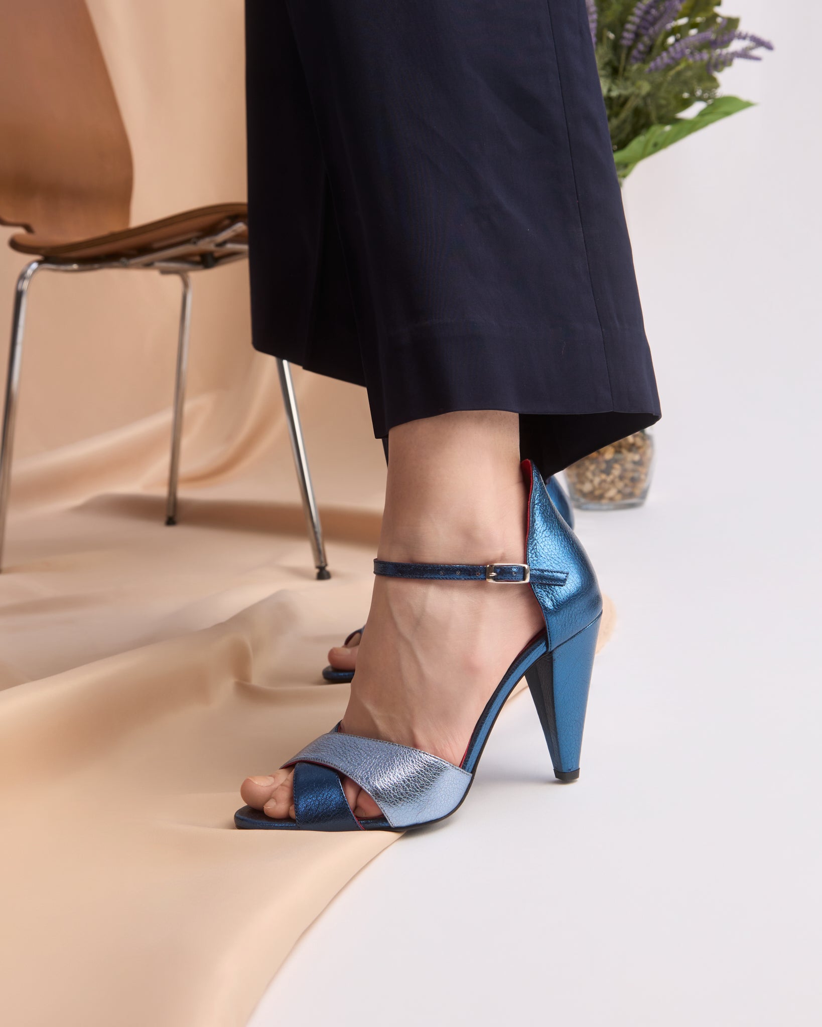 Aurora Metallic Blues Heels
