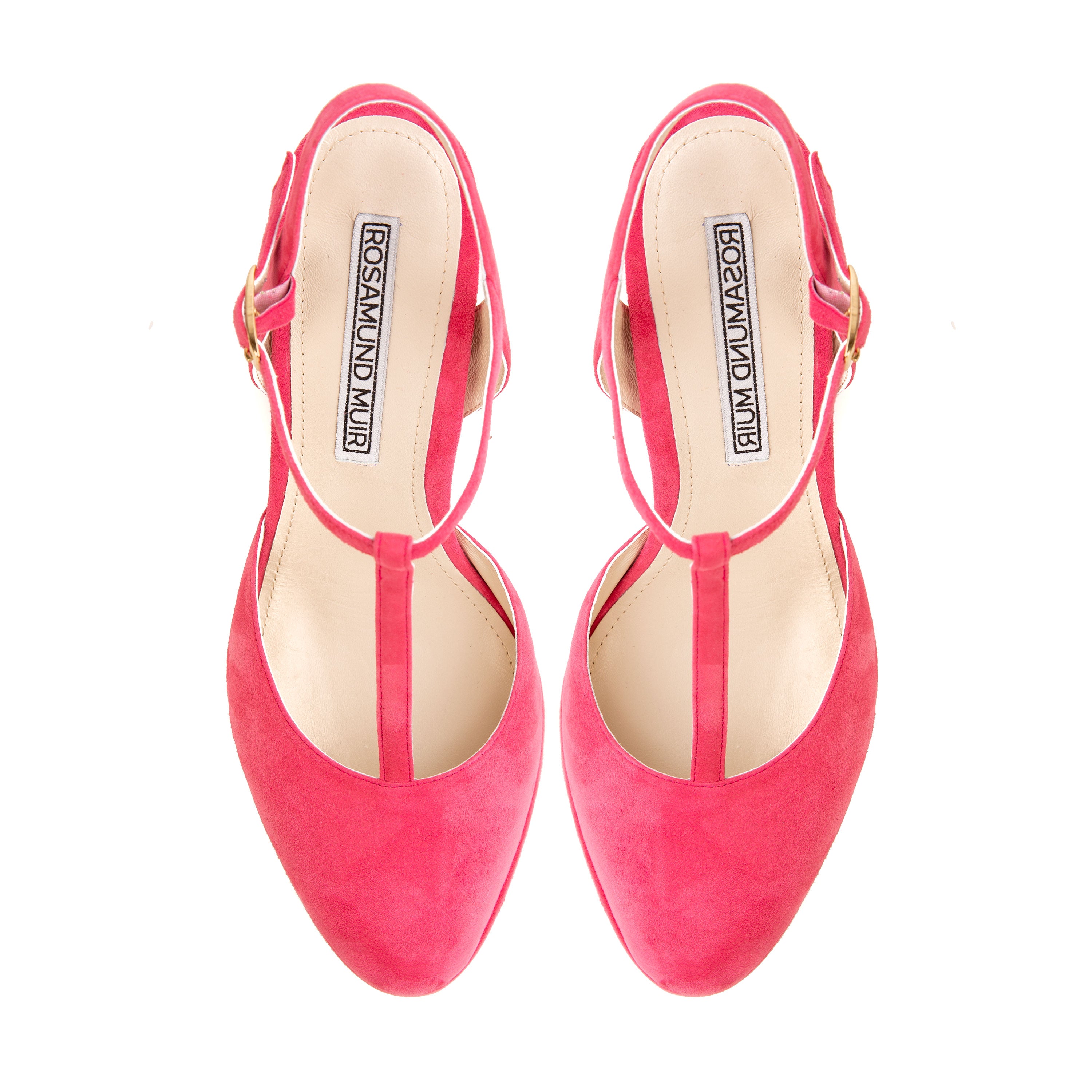 Jeanne Pink Suede Wedges