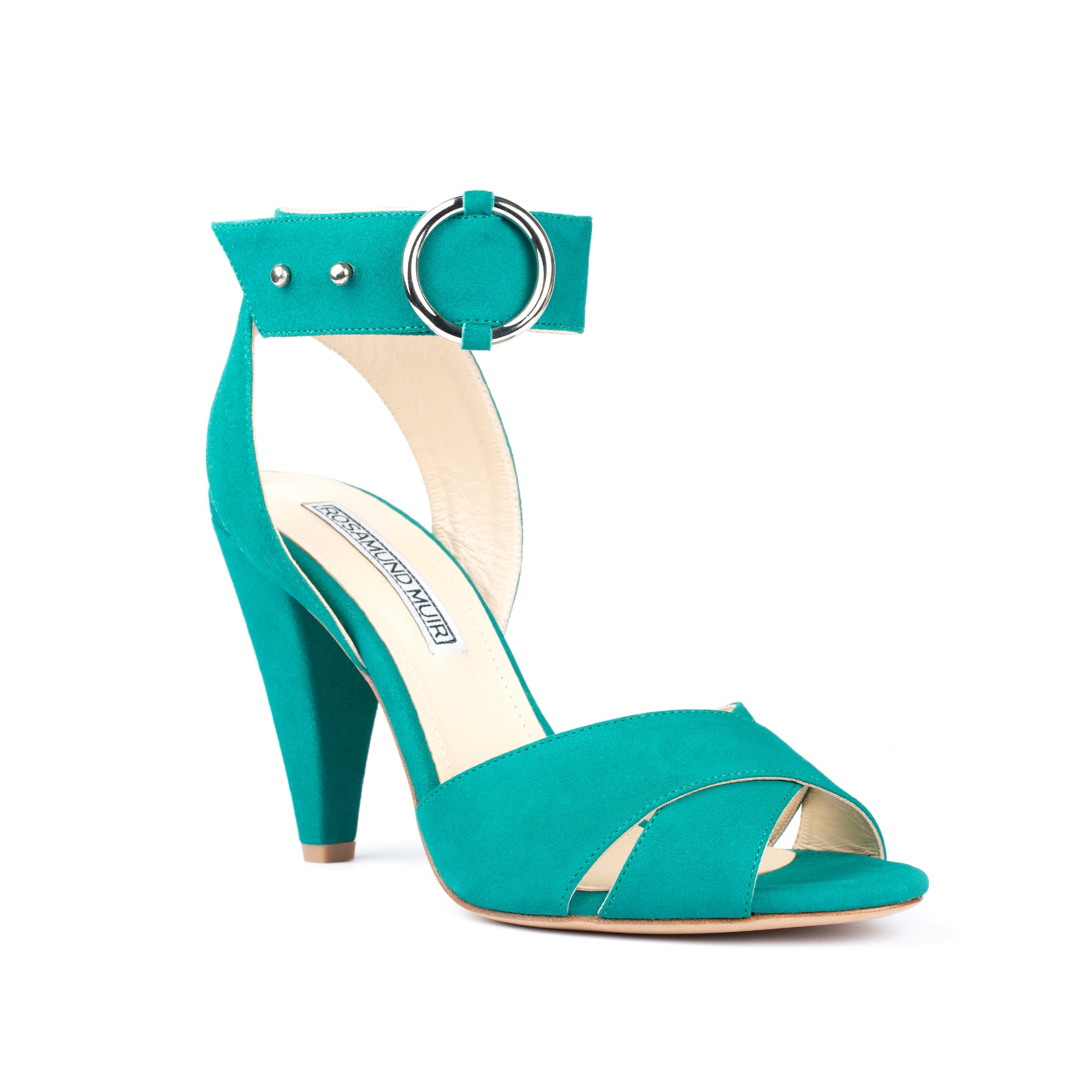 Montana Jungle Green Suede Heels