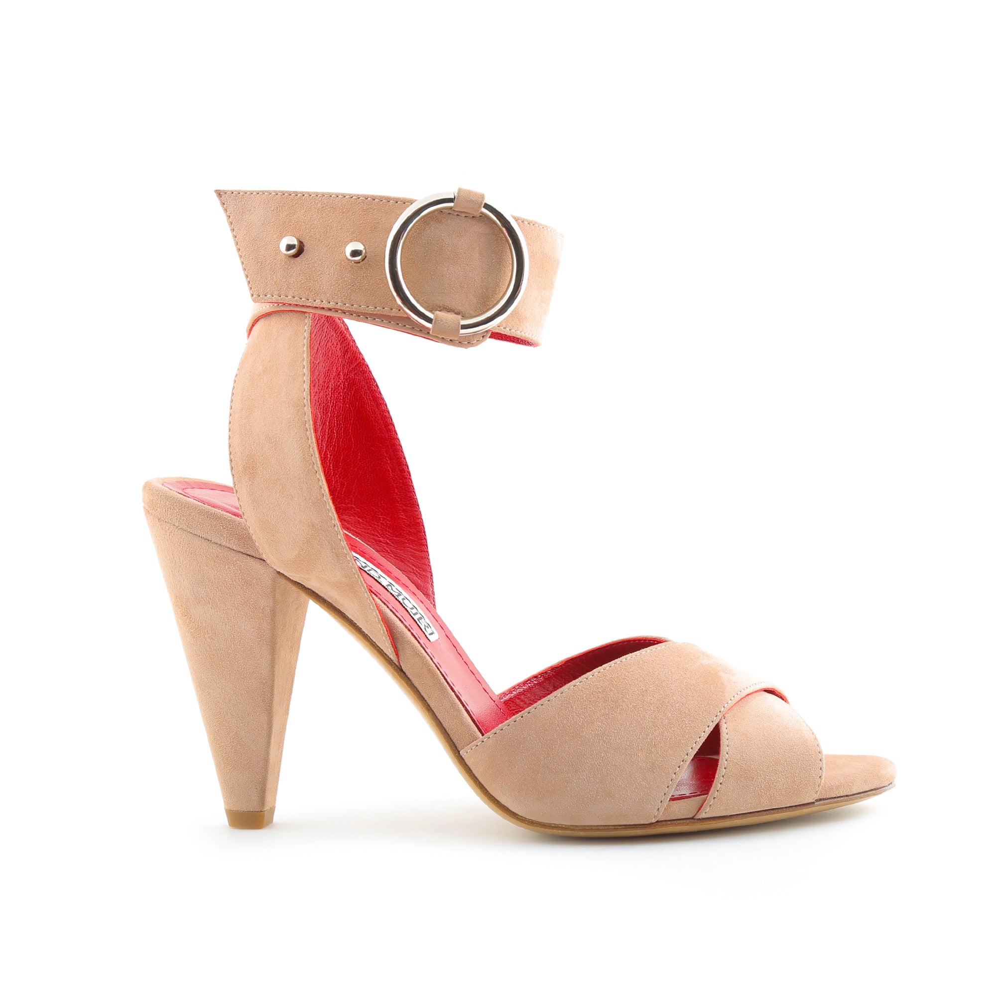 Montana Sand Light Brown Suede Heels