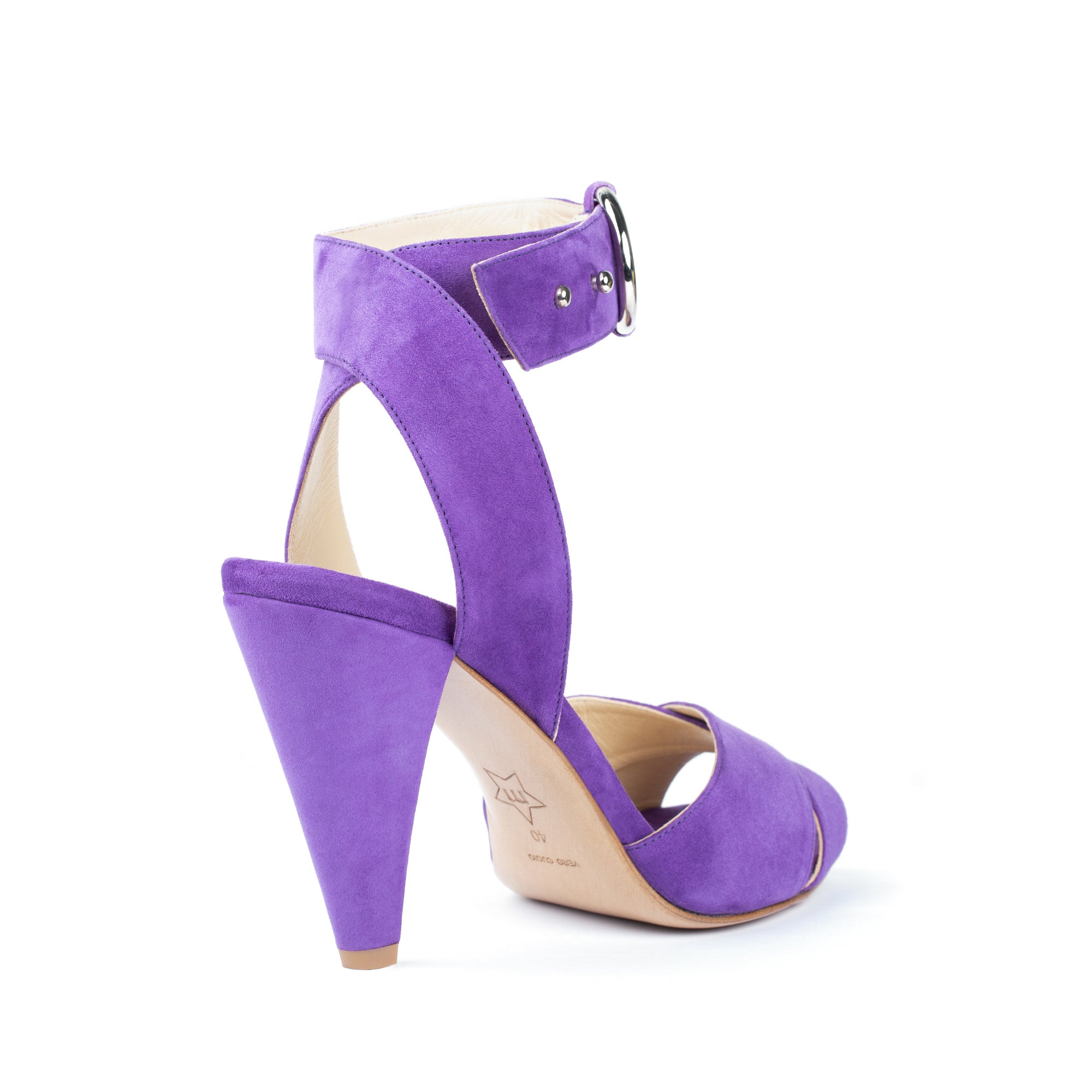 Montana Violet Purple Suede Heels
