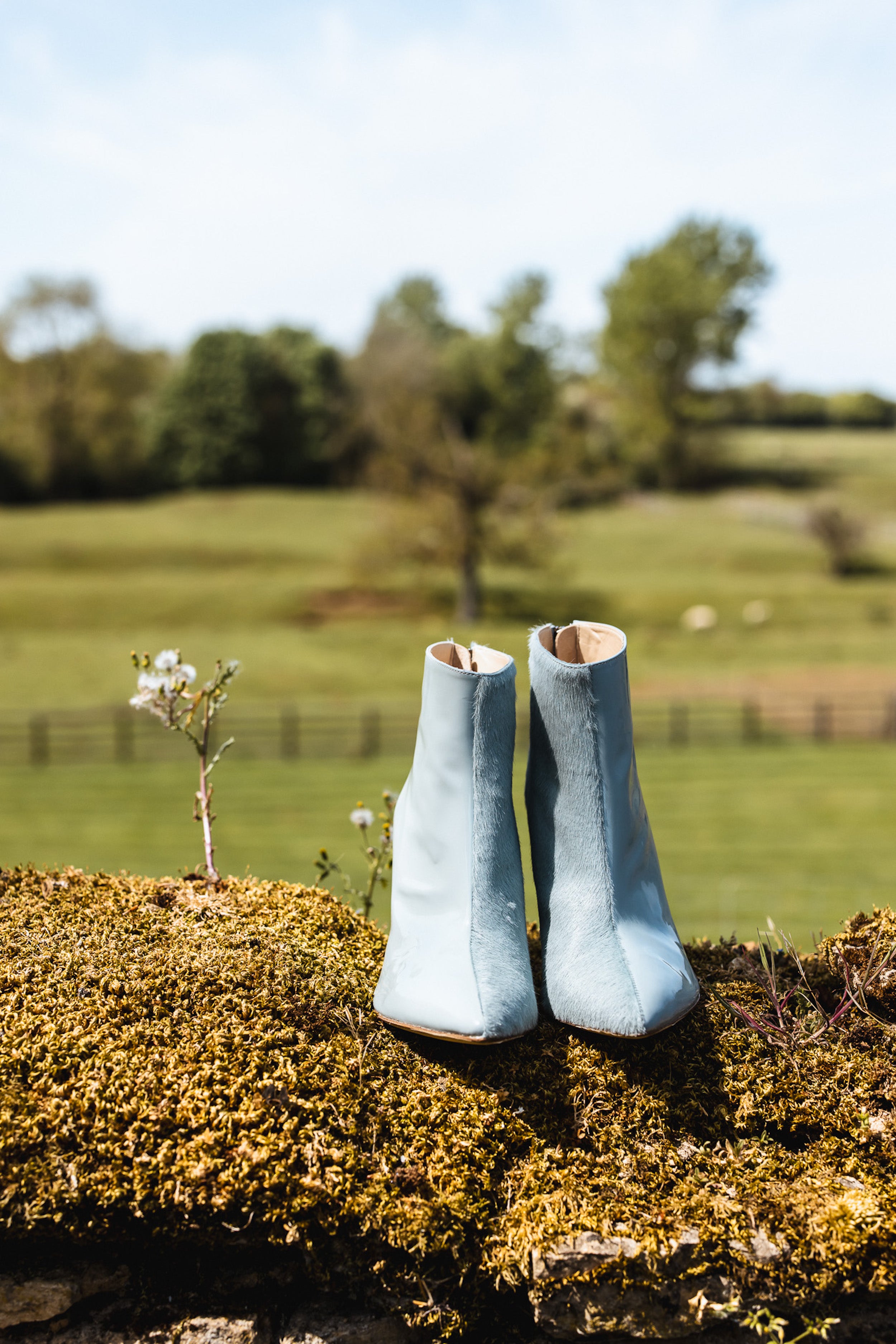Paulina Powder Blue Boots