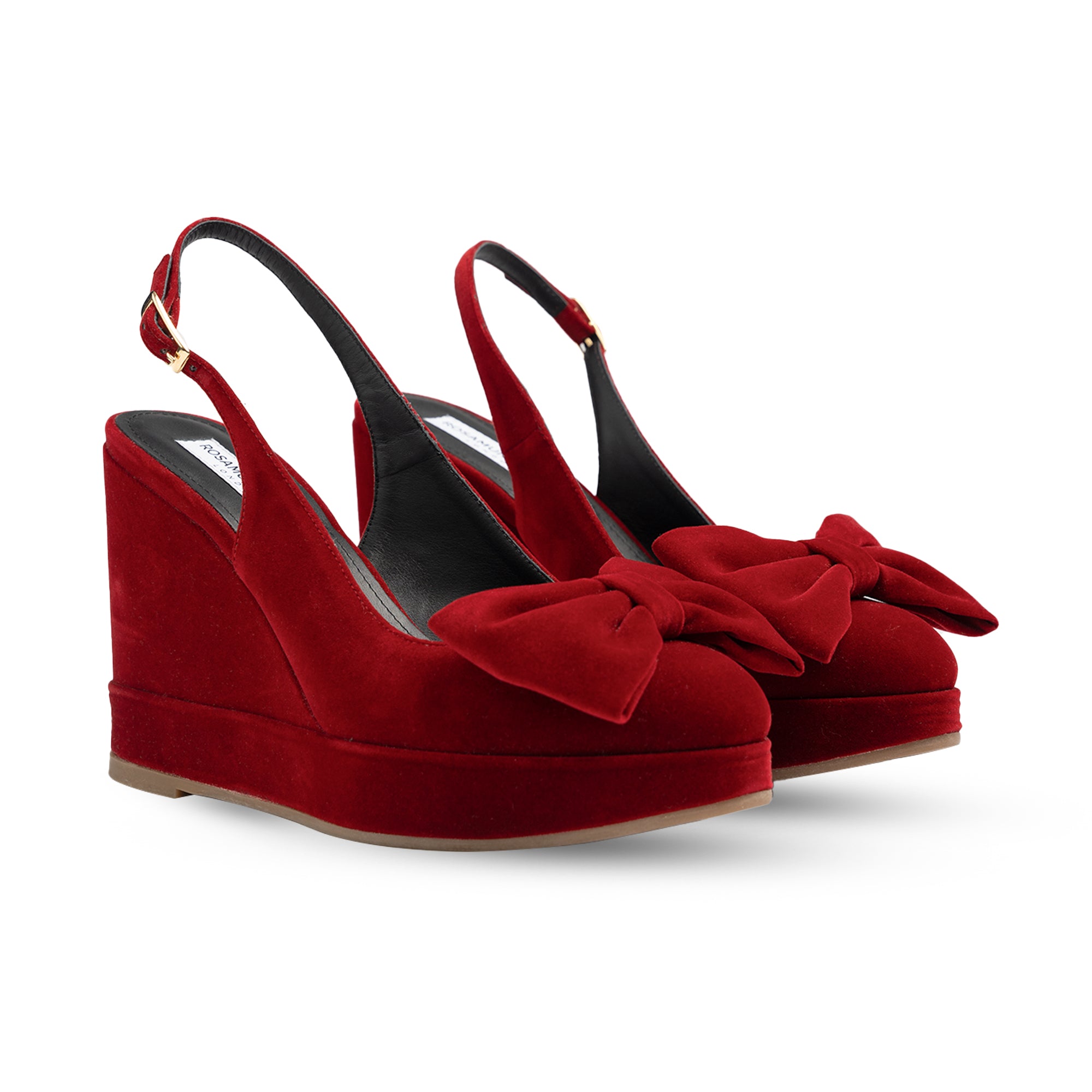 Toscana Red Velvet Wedges