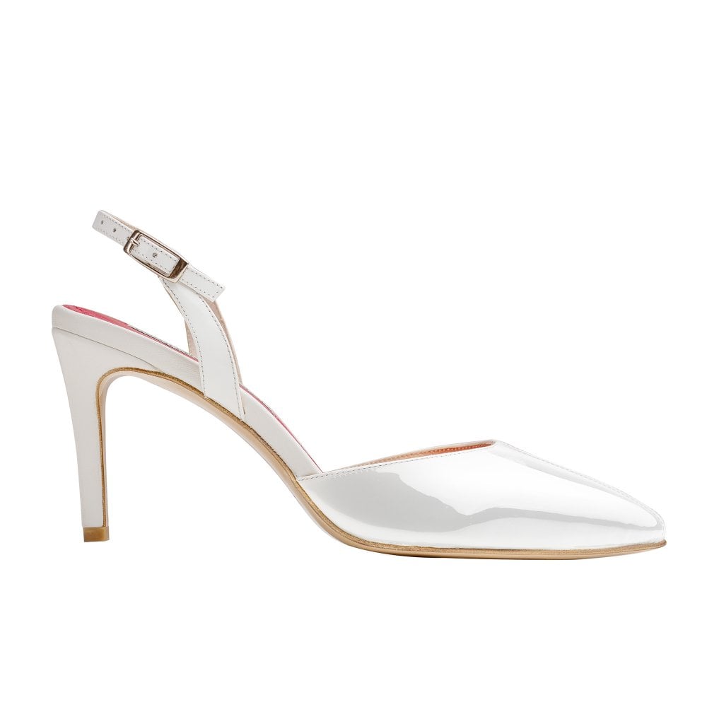 Augusta White slingback pumps