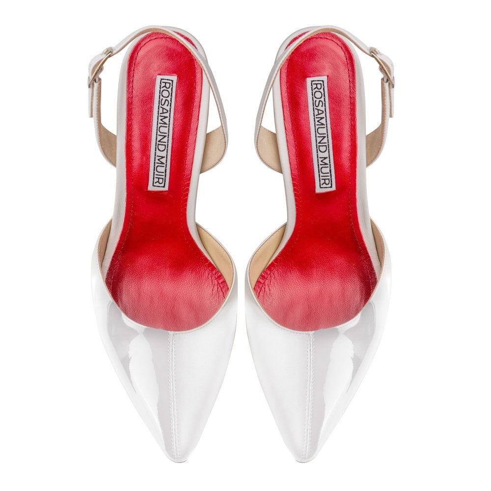 Augusta White slingback pumps