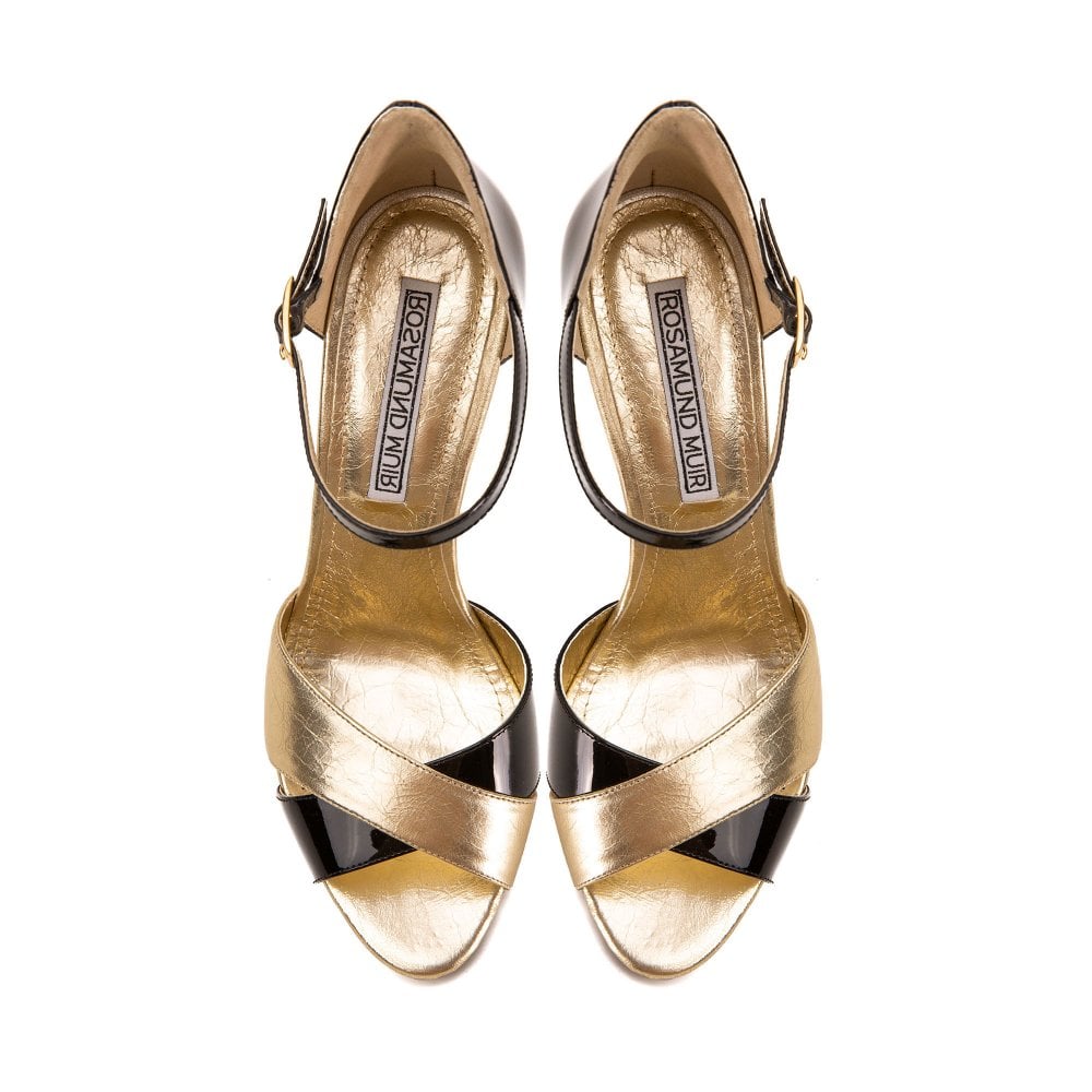Aurora Black and Gold sandals