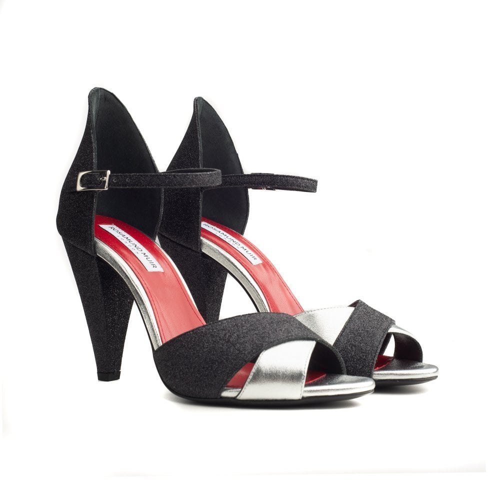 Aurora Black Glitter sandals 