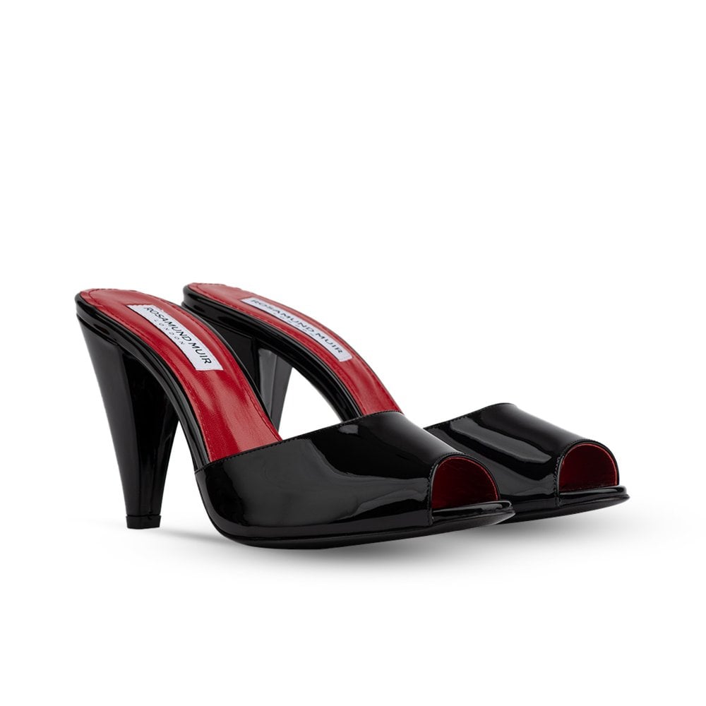 Montavia Black Patent Mules