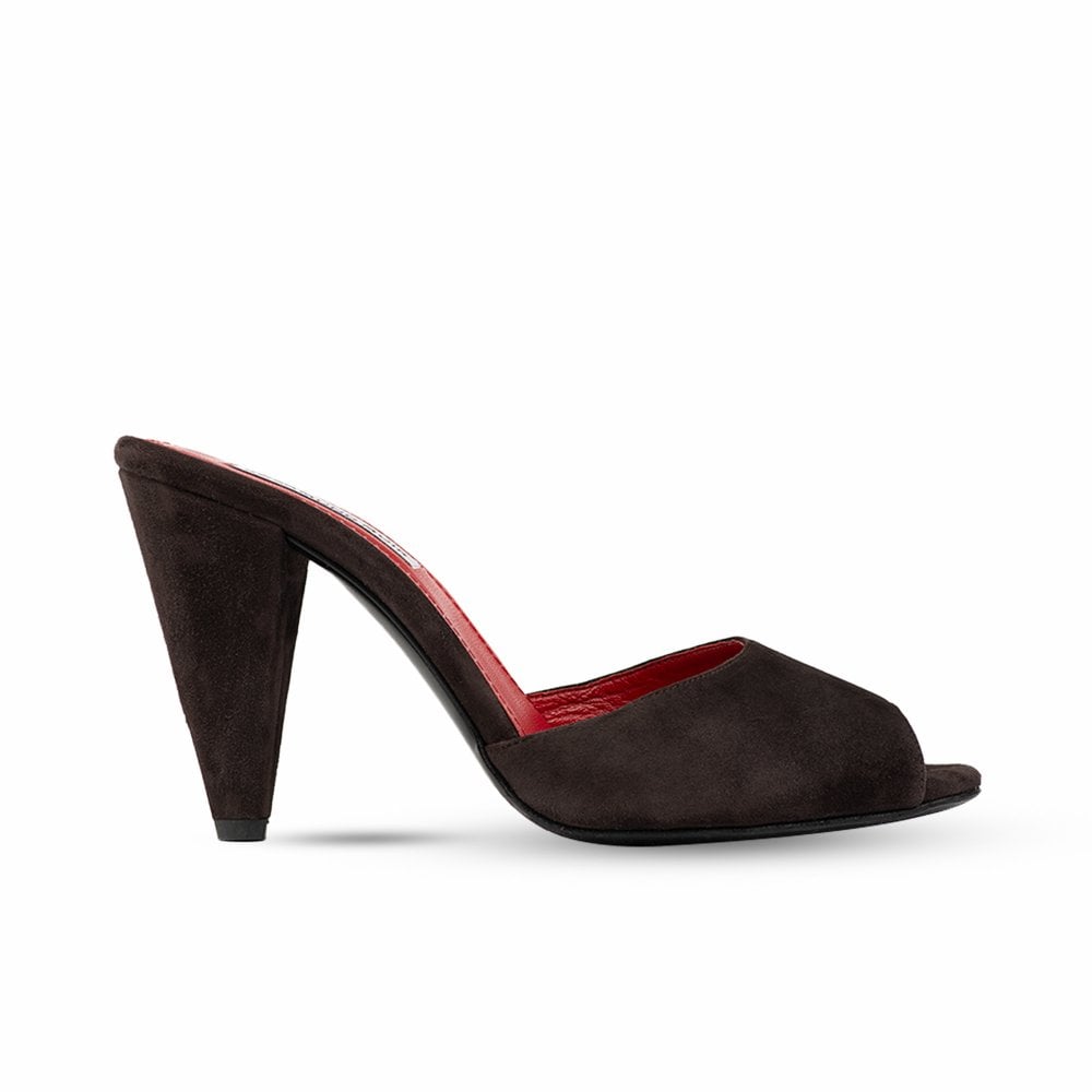 Montavia Brown Suede Mules