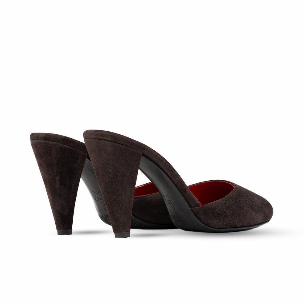 Montavia Brown Suede Mules